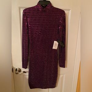 City Vibe Fuchsia Sparkly Dress NWT